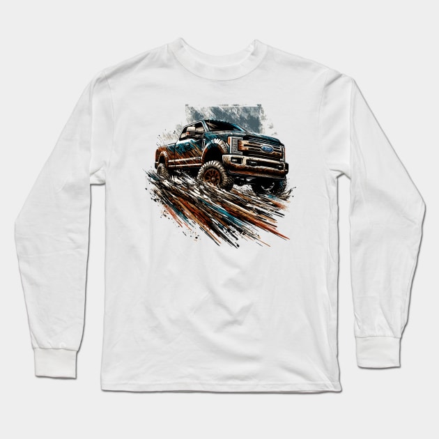 Ford F250 Long Sleeve T-Shirt by Vehicles-Art